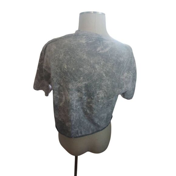 Whitney Houston large grey tye dye tee Short sleeve large Women's cropped - Picture 2 of 3